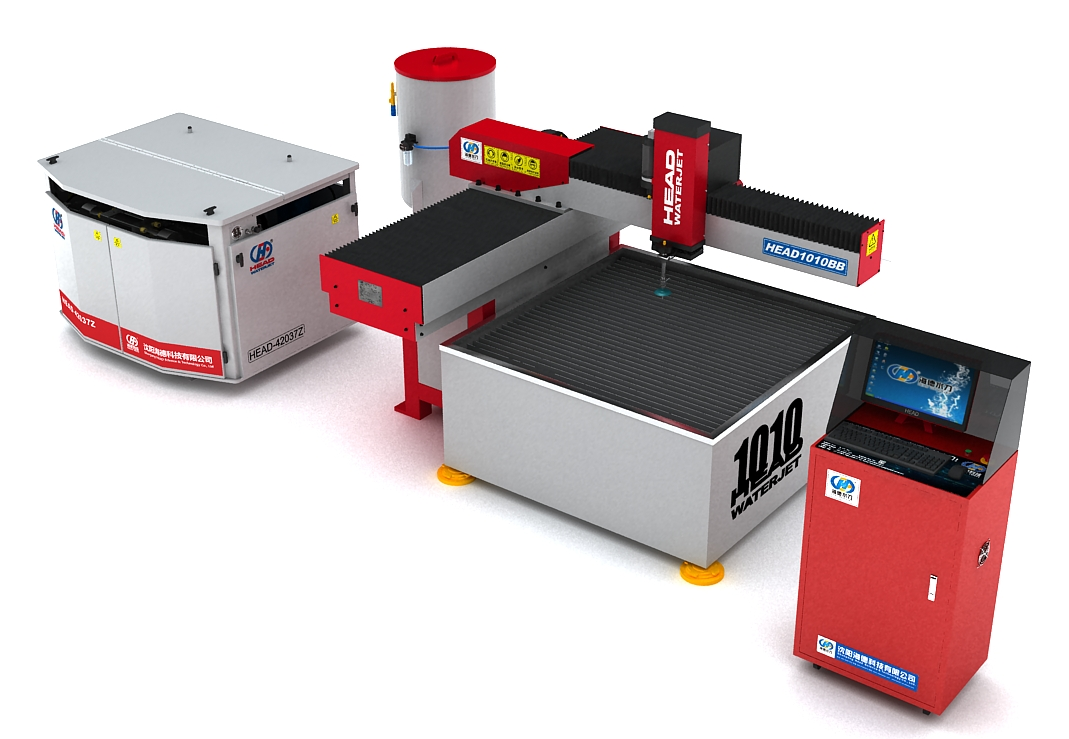 Super niedriger Preis HEAD MINI 1000 * 1000 mm Metall-Glas-Keramik-Wasserstrahl-Schneidemaschine für Universitätsexperimente